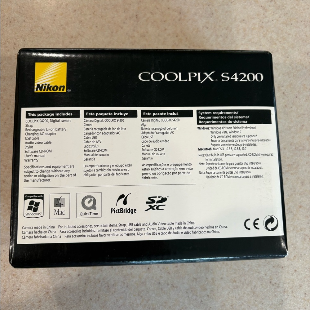 Nikon COOLPIX S4200 Black Compact Digital Camera Packaging brand new in box! - Picture 2 of 3
